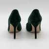 Manolo Blahnik BB 105 Pointed Toe Pumps in Dark Green Velvet Size 36