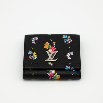 Louis Vuitton Limited Edition Flowers Portefeuille LockMe II Compact Wallet M62081 TA4147
