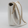 CHANEL White Lambskin Puffy Diana Flap Bag