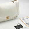 CHANEL White Lambskin Puffy Diana Flap Bag
