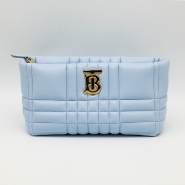 Burberry Soft Lola 2-Way Clutch with Strap Baby Blue