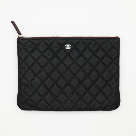CHANEL Caviar Medium O Case with Exclusive White Packaging from 31 Rue Cambon