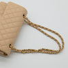 NEW CHANEL Medium Classic Flap Beige Clair Lambskin Quilted Gold Hardware Full Set