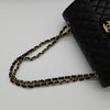 CHANEL Medium Classic Flap Black Caviar Gold Hardware Full Set