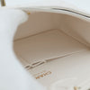 NEW CHANEL Medium Classic Flap White Caviar Quilted Light Gold Hardware Full Set