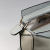 Loewe Mini Puzzle Leather Shoulder Bag White/Ash Grey/Marble Green