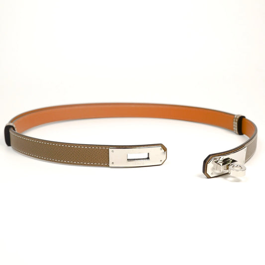 Hermès Kelly 18 Belt Etoupe Epsom Leather Palladium Hardware U 2022