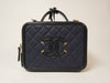 Chanel Caviar Medium Filigree Vanity Case Navy/Black - Vintage Girlfriend Luxury