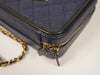 Chanel Caviar Medium Filigree Vanity Case Navy/Black - Vintage Girlfriend Luxury