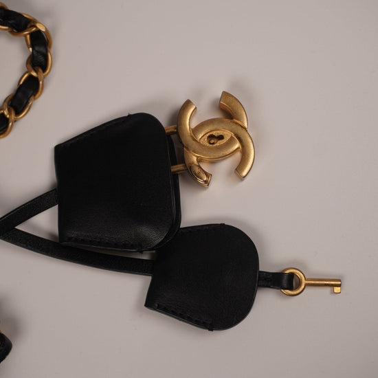 Chanel Caviar Medium Filigree Vanity Case Navy/Black - Vintage Girlfriend Luxury