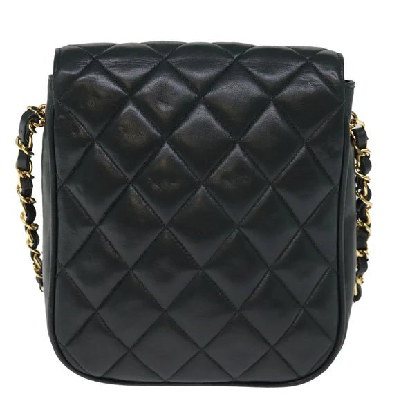 Chanel Rare 90s Vintage Forest Green Lambskin Vertical Mini Flap Bag 24K GHW - Vintage Girlfriend Luxury