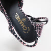 NWOB CHANEL Pink/Black Multicolor Tweed Grosgrain Cap Toe Slingback Pumps EU 36