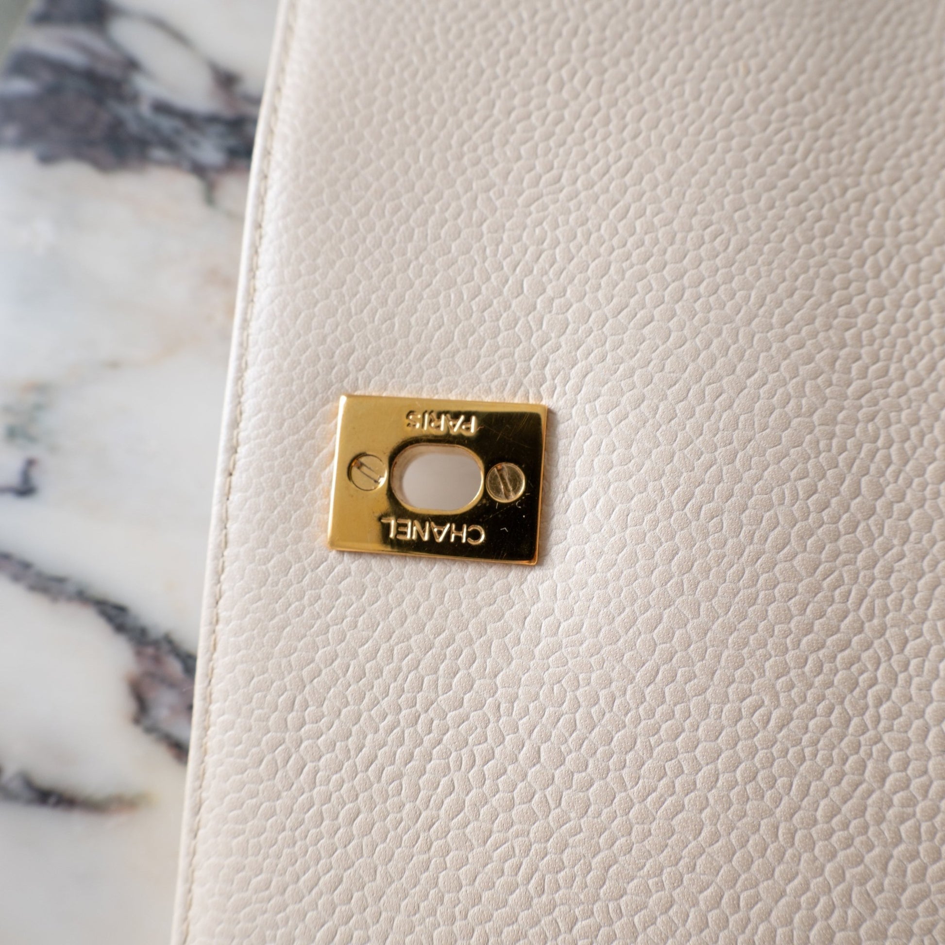 Rare Chanel Caviar CC Turn Lock Flap Bag GHW - Vintage Girlfriend Luxury