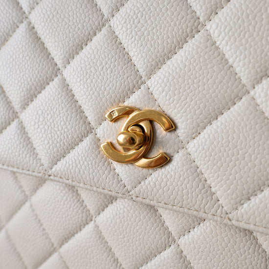 Rare Chanel Caviar CC Turn Lock Flap Bag GHW - Vintage Girlfriend Luxury