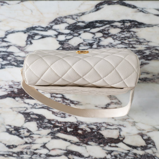 Rare Chanel Caviar CC Turn Lock Flap Bag GHW - Vintage Girlfriend Luxury